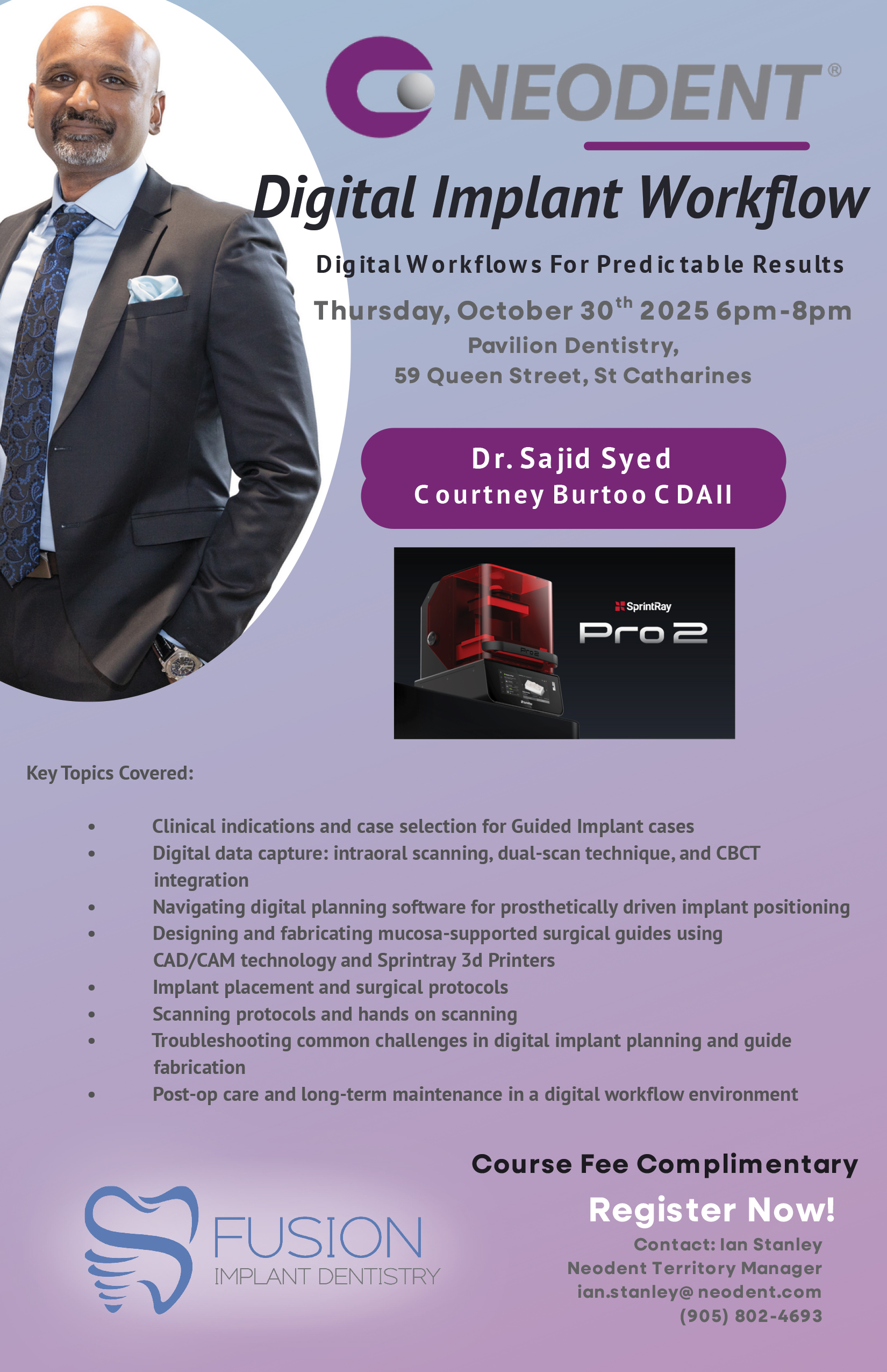 Dentists learning hands-on digital workflow for implant dentistry